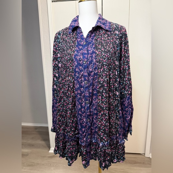 Free People Multicolor Floral Long Sleeve Dress - Picture 3 of 9